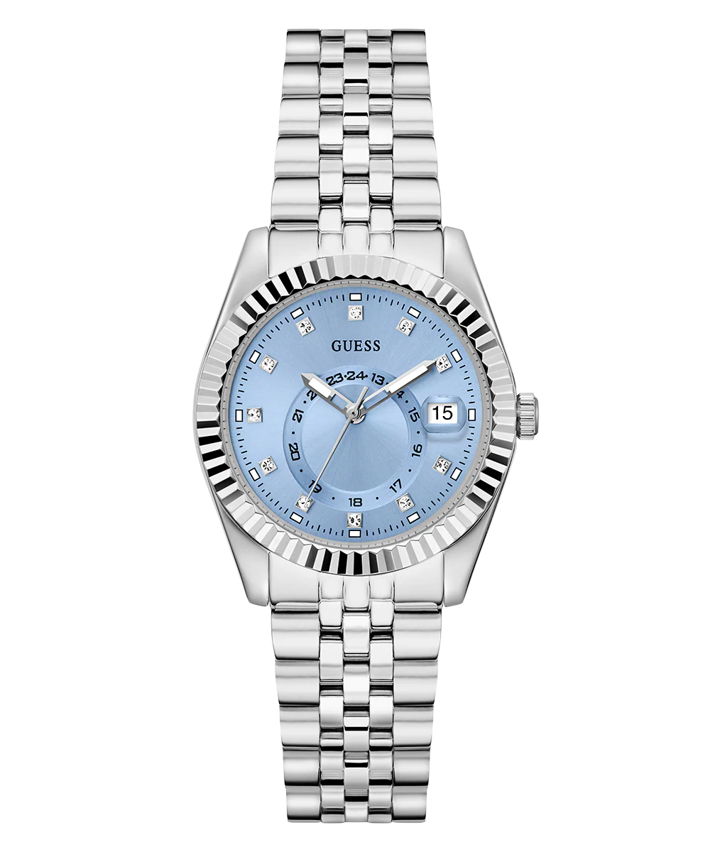 GUESS Ladies Jada Silver Tone Multi-function Date Watch