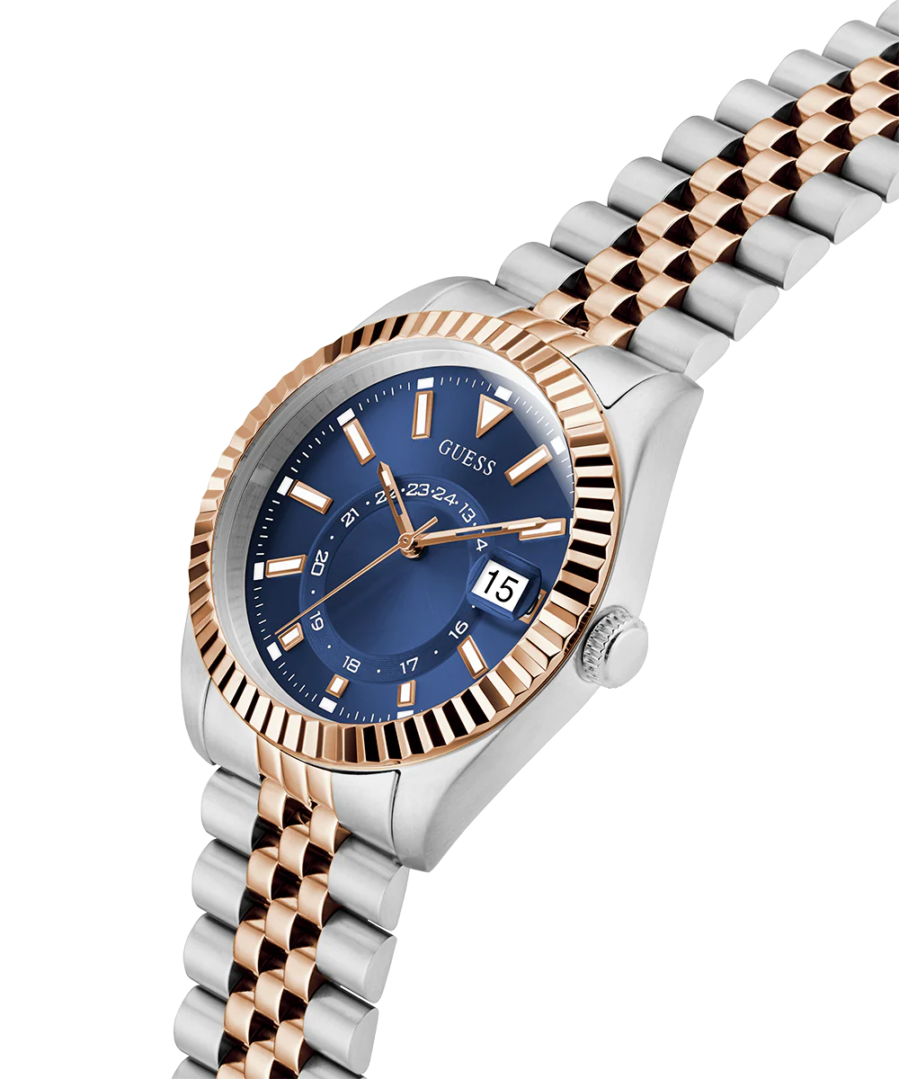 GUESS Mens Jaden 2-Tone Multi-function Date Watch