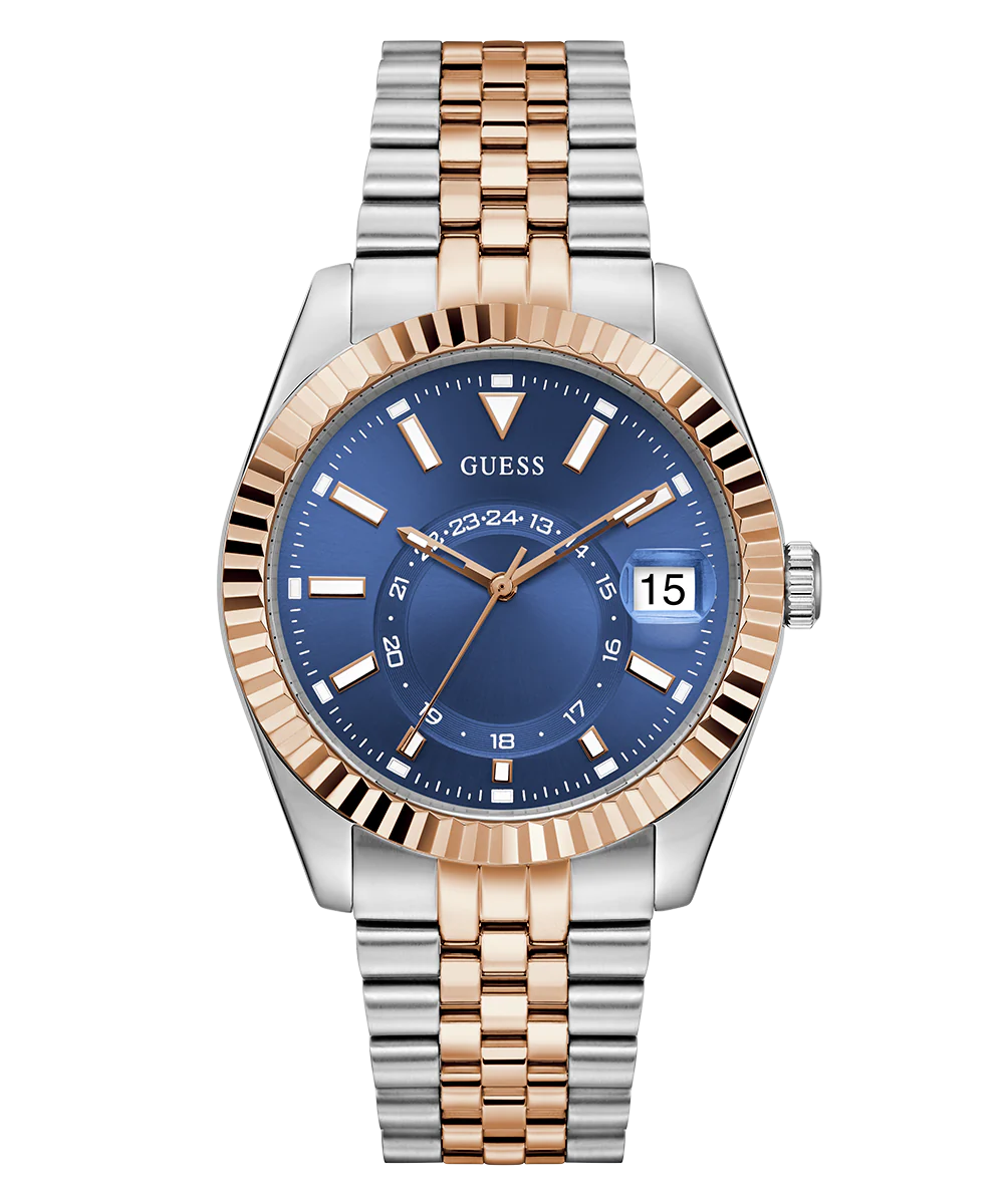 GUESS Mens Jaden 2-Tone Multi-function Date Watch