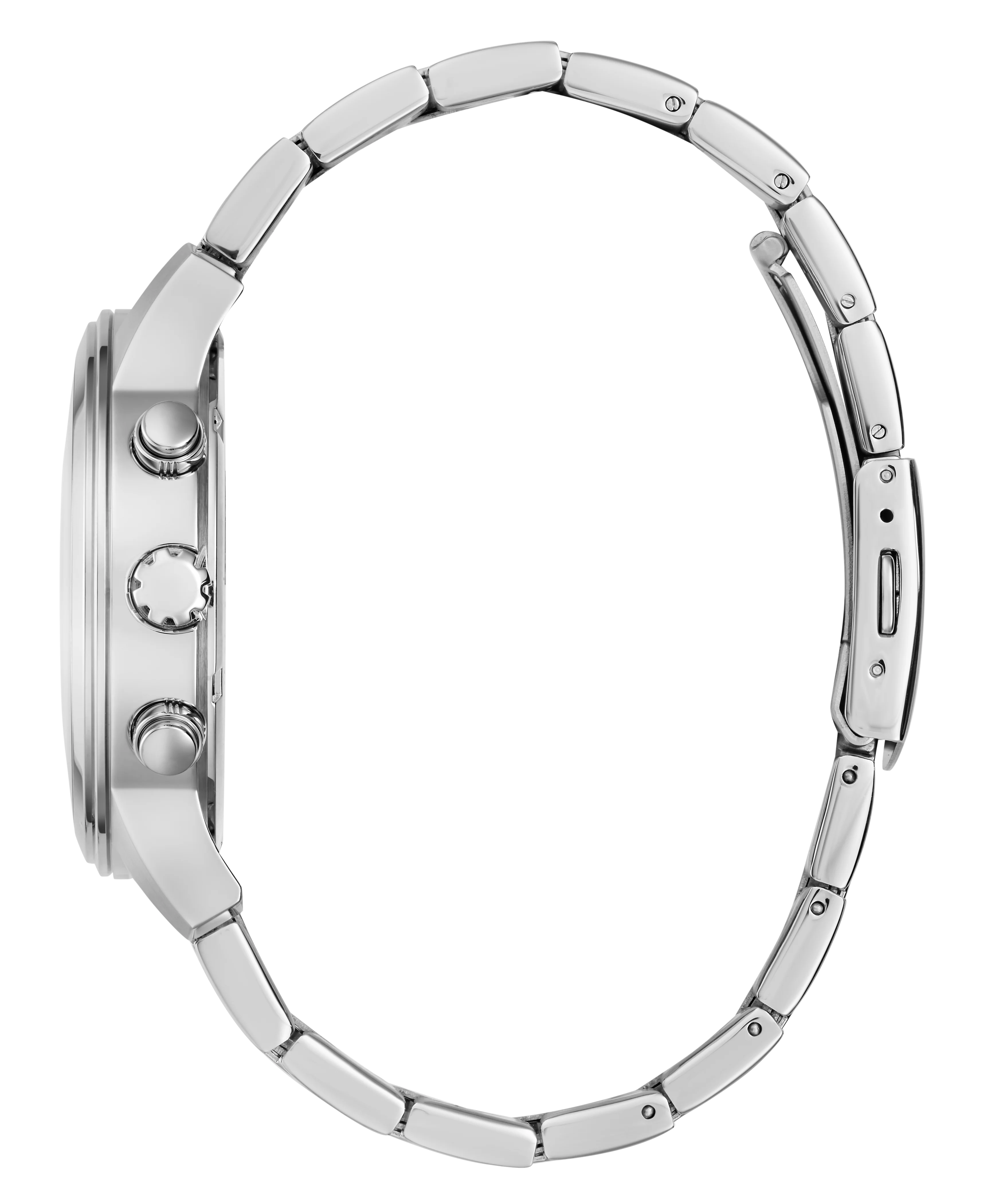 GUESS Mens Silver Tone Chronograph Watch