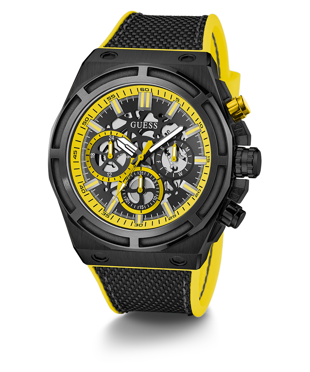 GUESS Mens Black Multi-function Watch