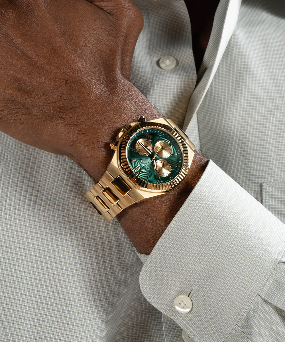 994-guess-equity-mens-gold-tone-multi-function-watch-3.webp GUESS Equity Mens Gold Tone Multi-function Watch