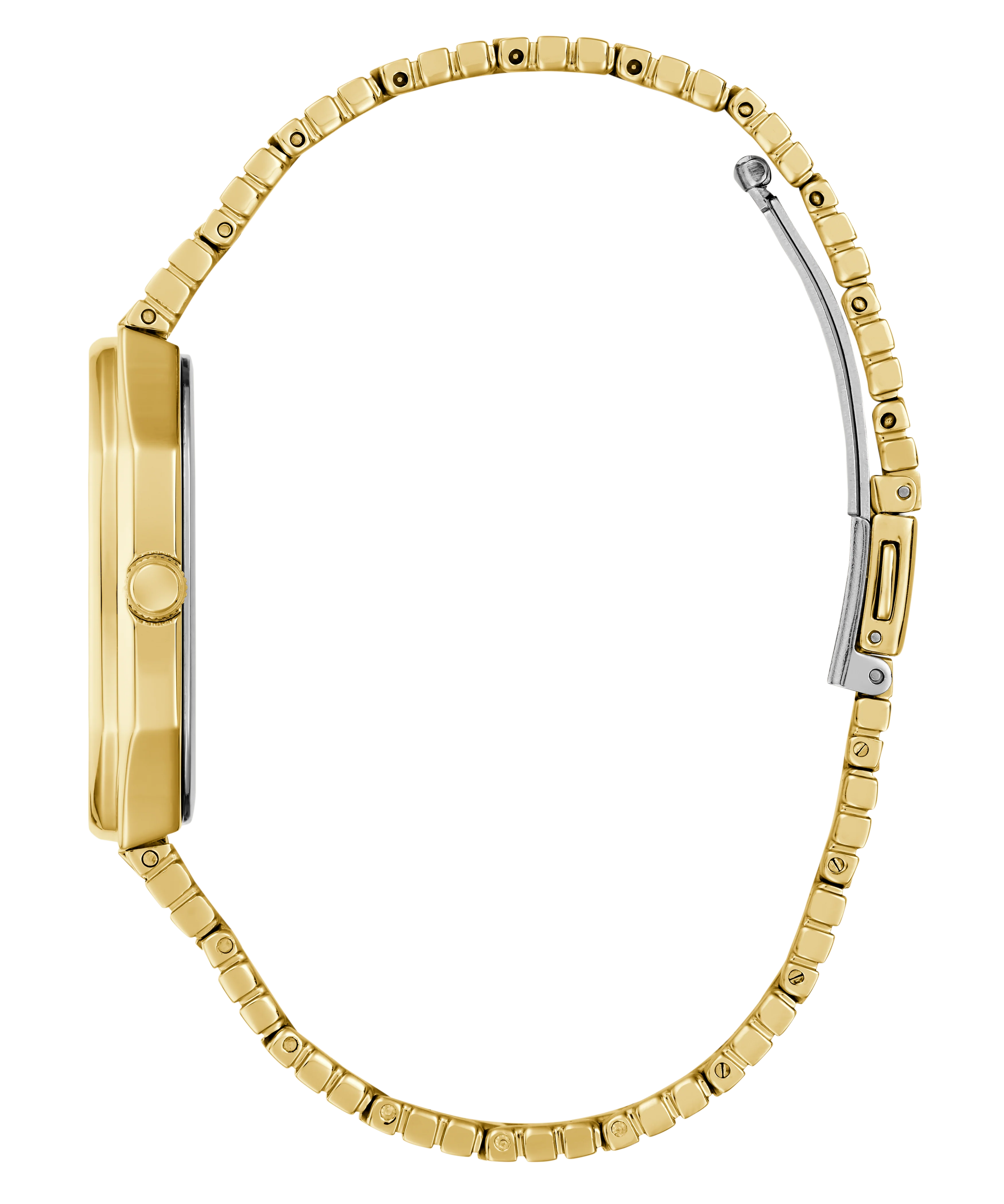 GUESS Mens Gold Tone Date Watch