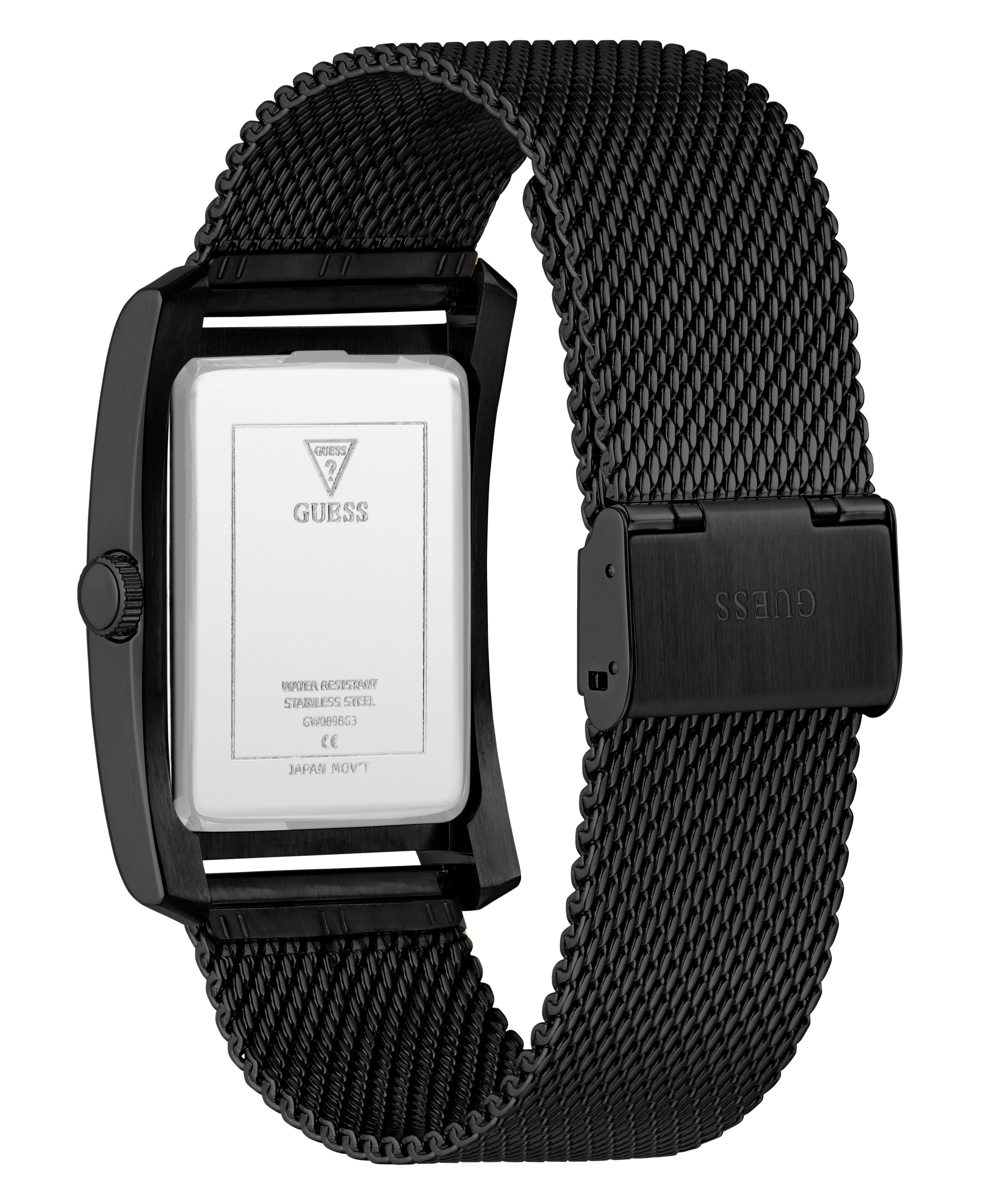 GUESS Mens Black Analog Watch
